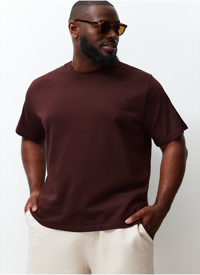 Plus Size Brown Regular/Normal Cut 100% T-Shirt TMNSS23TS00134 - pzsku/Z404AD6228FBEE8BFE2F3Z/45/_/1739718184/efd66140-71fc-45de-9d10-db7a19ccef9b