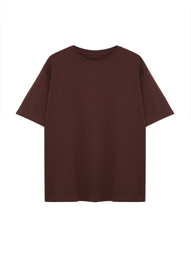 Plus Size Brown Regular/Normal Cut 100% T-Shirt TMNSS23TS00134 - pzsku/Z404AD6228FBEE8BFE2F3Z/45/_/1739718193/16188c78-2fae-4121-a078-f48aa30977ef