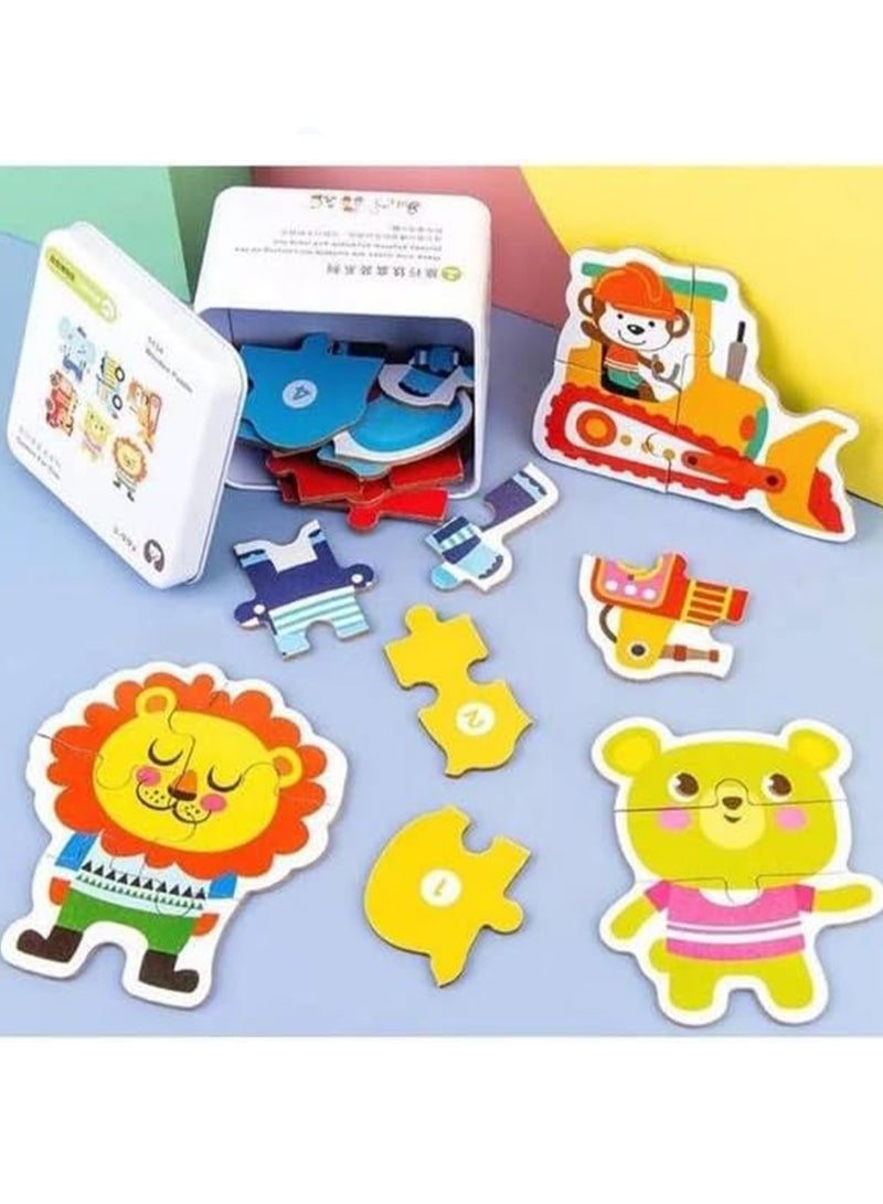 Children'S Educational Travel Iron Box Educational Toys Baby Early Education Cognitive Boys And Girls (Animal Jigsaw Puzzle) - Image 2