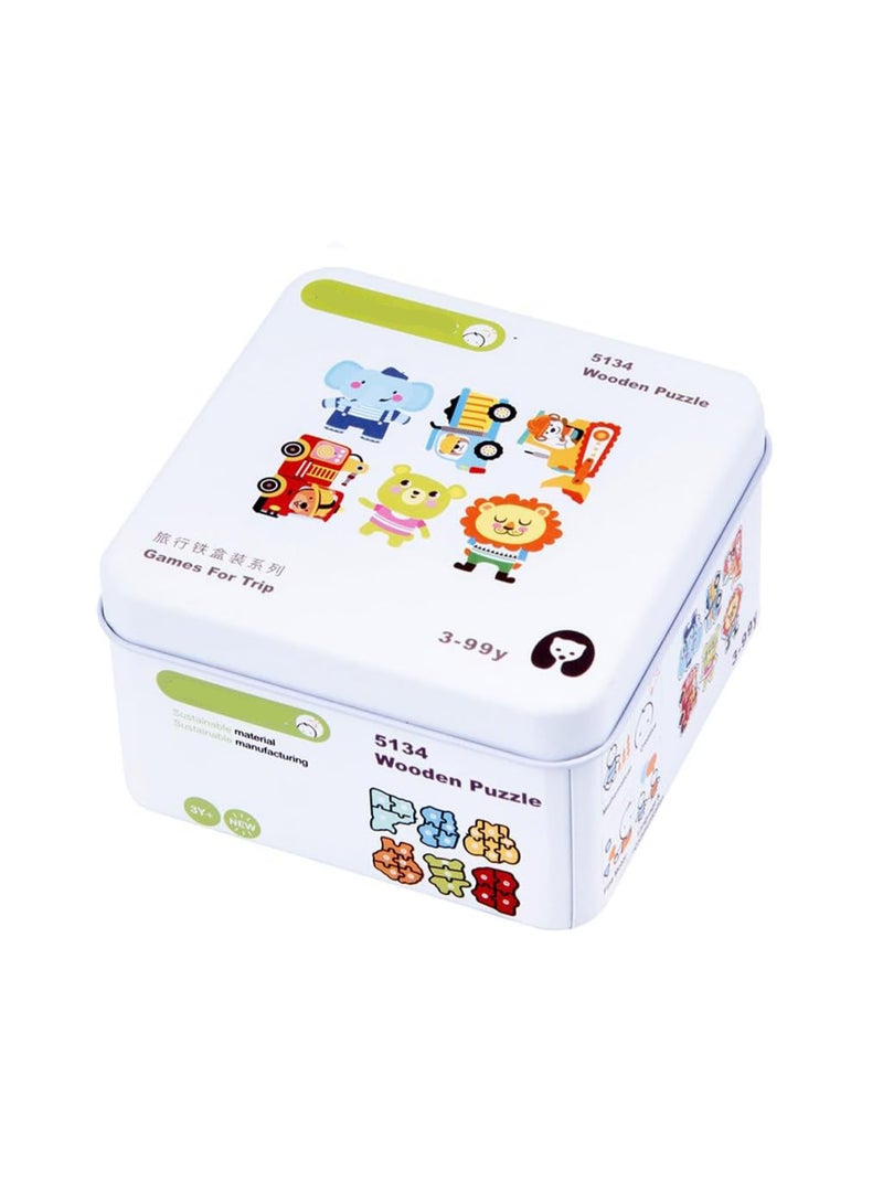 Children'S Educational Travel Iron Box Educational Toys Baby Early Education Cognitive Boys And Girls (Animal Jigsaw Puzzle) - Image 1