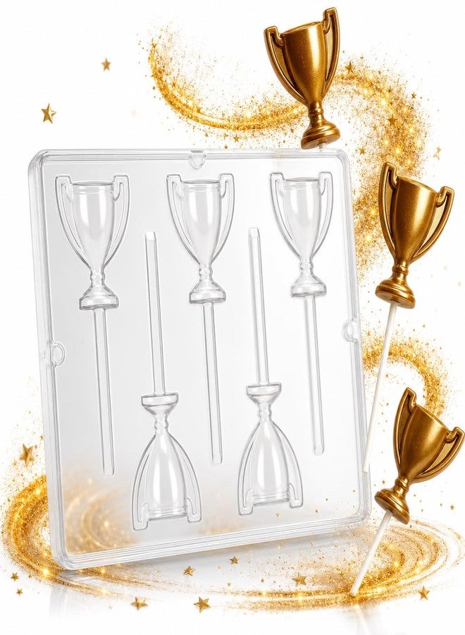 Lollipops Trophy Lollipop Chocolate Candy Mold 214, 5 Cavities, 2.7" x 2" - Image 4