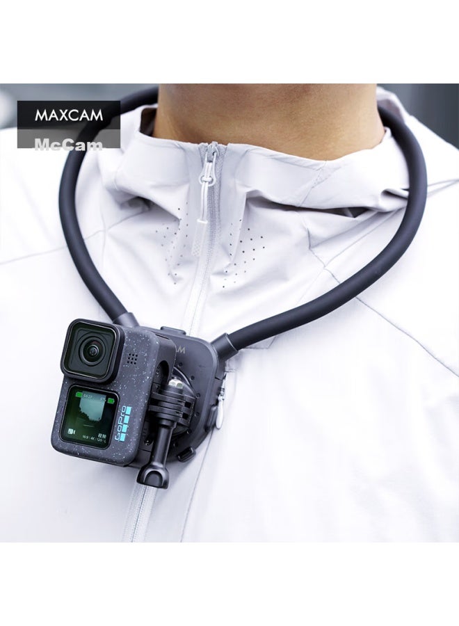 MAXCAM حزام عنق ماكسكام/مايسيكام لكاميرات الحركة، متوافق مع جوبرو إيس برو 2/جوبرو 13/12، حامل صيد، ملحقات ركوب الدراجات - Image 2