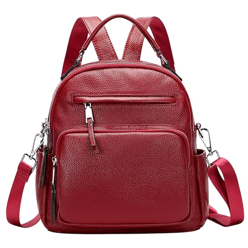 ALTOSY Genuine Leather Backpack for Women Small Convertible Backpack Purse Ladies Shoulder Bag 4 in 1 to Carry - Image 1