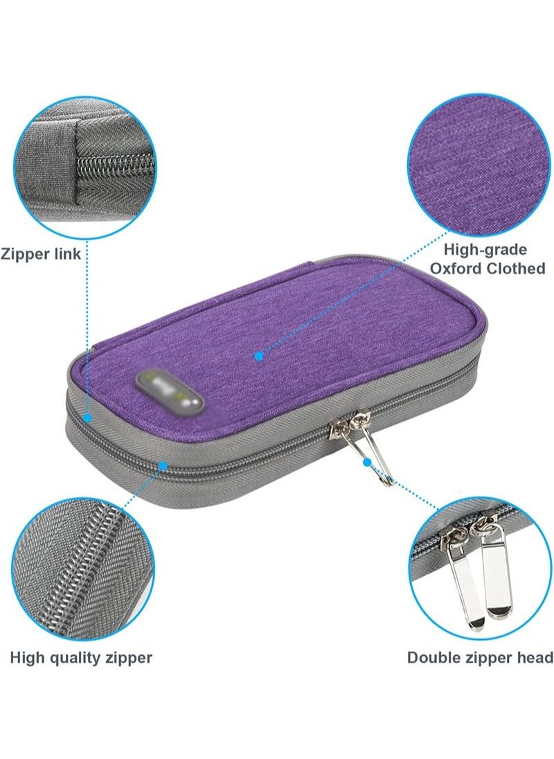 Insulin Cooler Travel Case with 2 Ice Packs - Diabetes Bags Cooler Travel Case for Diabetic Organize Supplies Insulated Cooling Bag