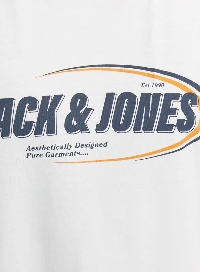 JACK & JONES Logo Print Crew Neck T-Shirt