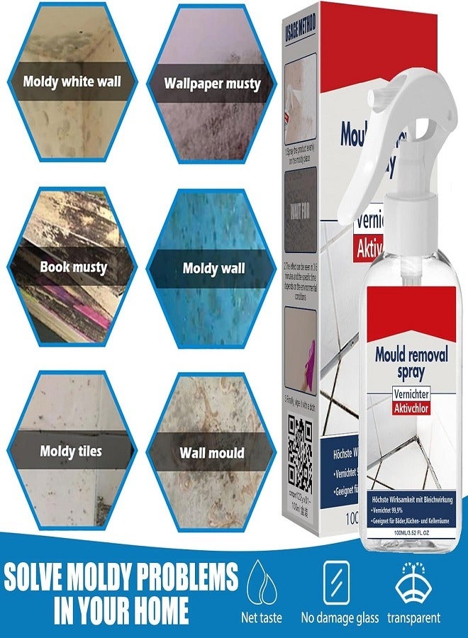 Extra Strength Mold and Mildew Stain Blaster Spray, Mildew Remover Effective and Fast-Acting Mold Remover, for Cleaning, Walls, Tiles And More 100ml (1-Pcs)  - Image 4