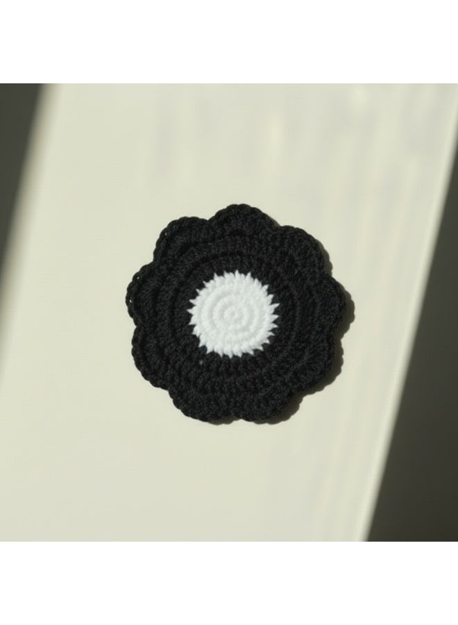 Handmade Crochet Coaster Set – Flower Shape  Coasters for Cups & Mugs | Heat Resistant Table Coasters by Crochka - Image 5