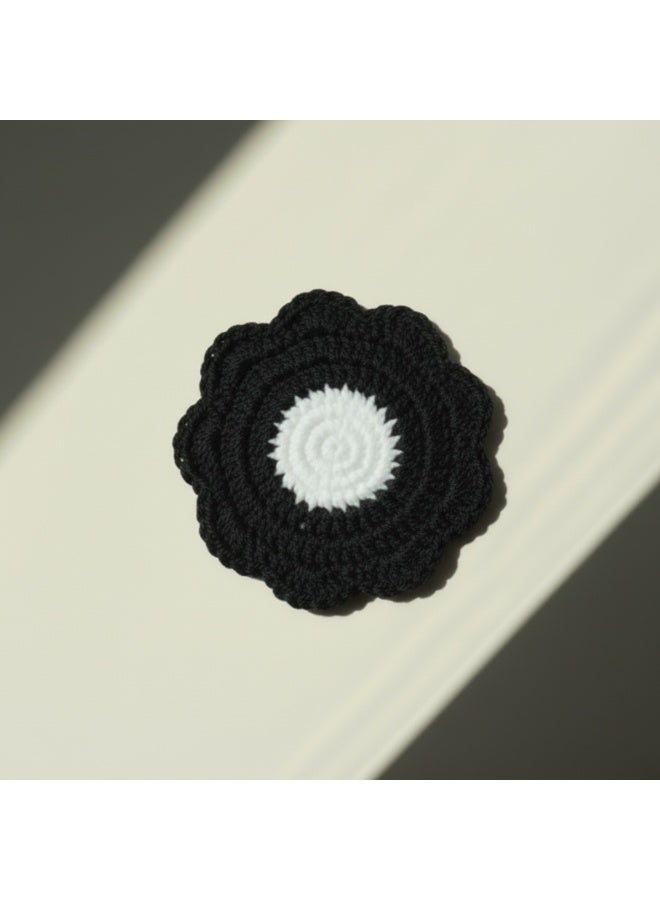 Handmade Crochet Coaster Set – Flower Shape  Coasters for Cups & Mugs | Heat Resistant Table Coasters by Crochka - Image 1