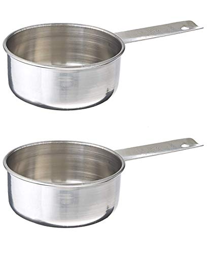 Tablecraft 724C 12 Cup Stainless Steel Measuring Cup 2Pack