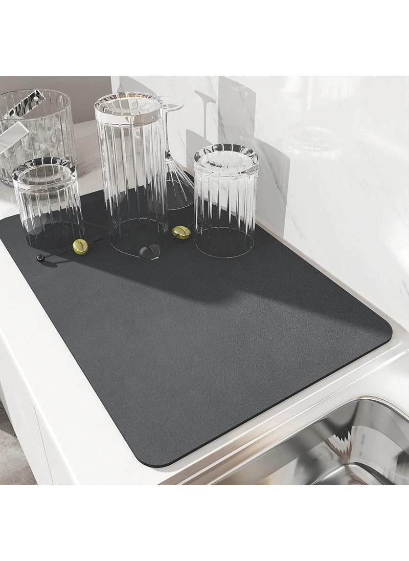 STOLENBAND - New Dish Drying mat for Kitchen Water Absorbent mat Drying mat for Kitchen Utensils Large Dry mat for Kitchen Utensils Drying mat Water Absorbent mats for Kitchen Items (40X60) - Image 1