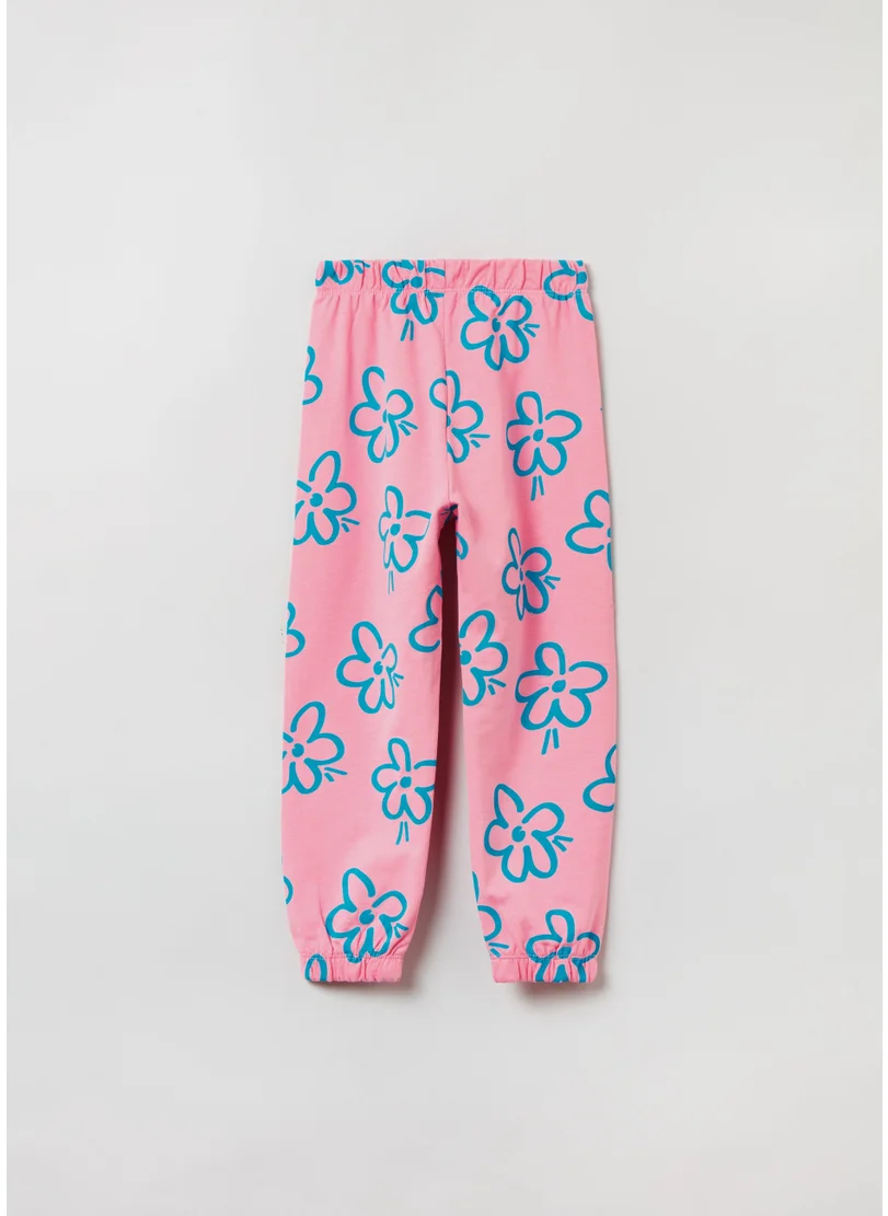 او في اس Fleece Joggers With Print