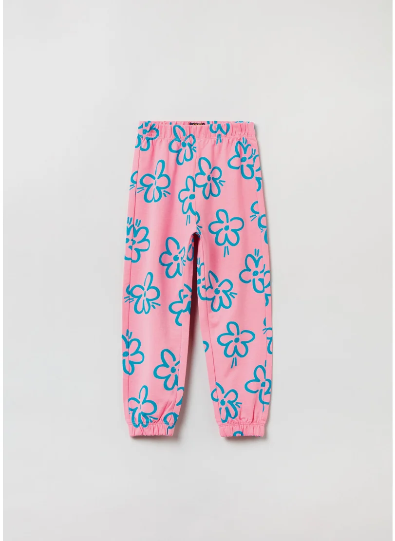 او في اس Fleece Joggers With Print