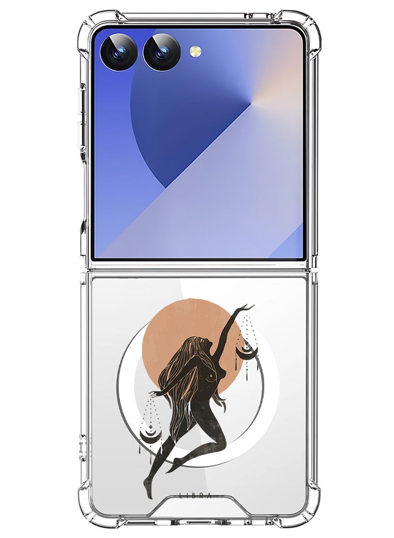 Theodor Magnetic Case for Samsung Galaxy Z Flip 7 Compatible with MagSafe Wireless Charging, Shockproof Phone Bumper Cover Libra - Image 1