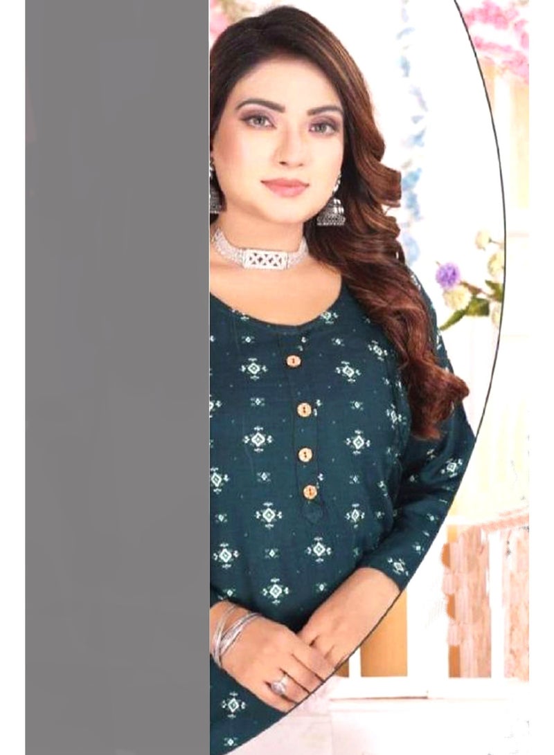 زينة فستان جلابية نسائي طويل فاخر من نسيج الحرير الصناعي - بأكمام كاملة وتنورة واسعة - طبعة مزخرفة بلمعان - للمناسبات والأعياد - Image 2