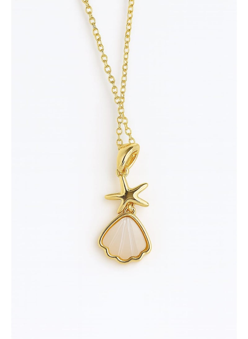 فلافي عقد نسائي بدلاية على شكل صدفة ونجمة بحر – لمسة راقية - Image 3