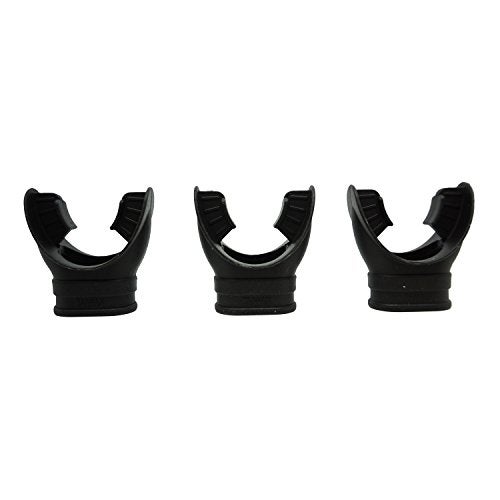 Scuba Choice Scuba MP-206 Black Silicone Octopus Regulator Mouthpiece, 3pc Pack - Image 5