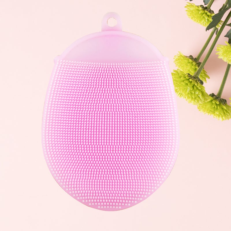 4 pcs Silicone Bathing Brush Anti- Shower Scrubber Facial Cleansing Pads ( ) - Image 5