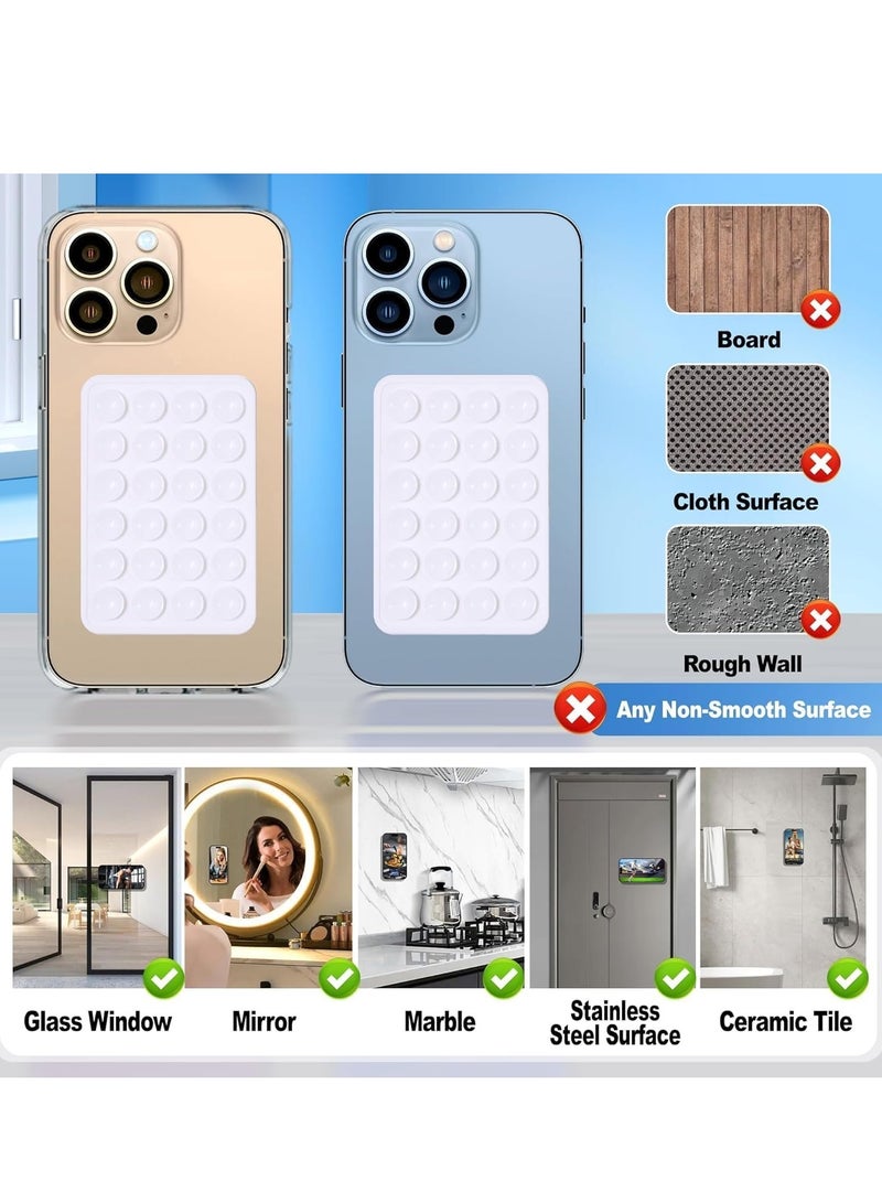 Silicone Suction Phone Case Mount, Non Slip Sticky Phone Grip for Cellphone for Strong Grip Holder for Selfies and Videos (green)
