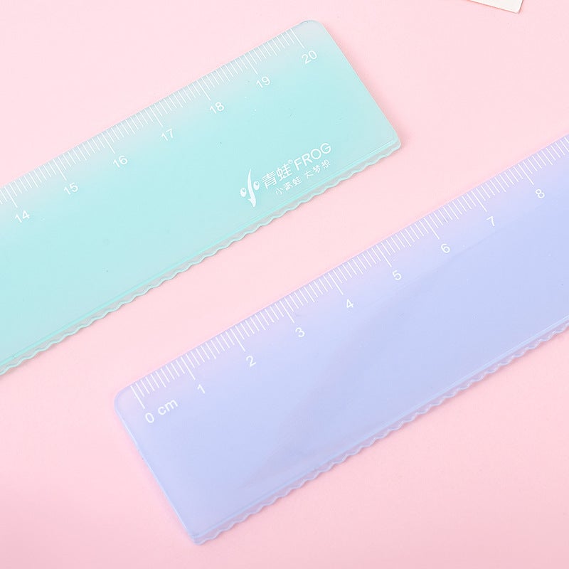 Small Frog Macaron Ruler 15 18 20Cm Cute Ruler Student Stationery Primary School Grade One Ruler - Image 5