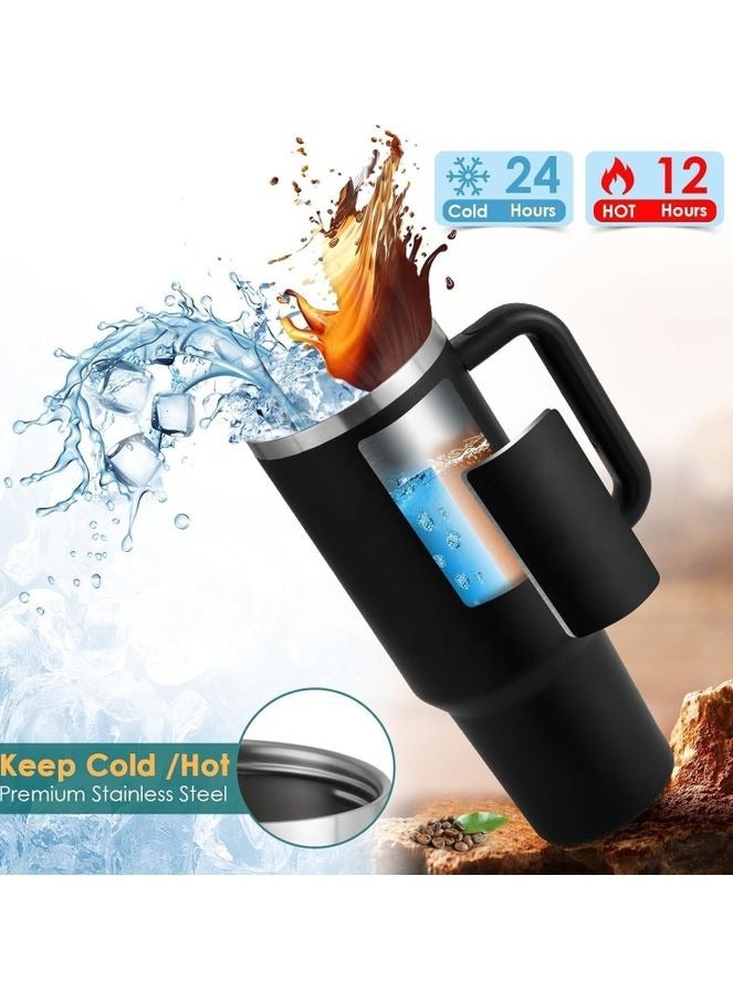 ستانلي كوب حراري ستانلس استيل ستانلي مع غطاء وماصه يحفظ المشروبات الساخنه والبارده والمثلج سعه 1.18 لتر - Image 4