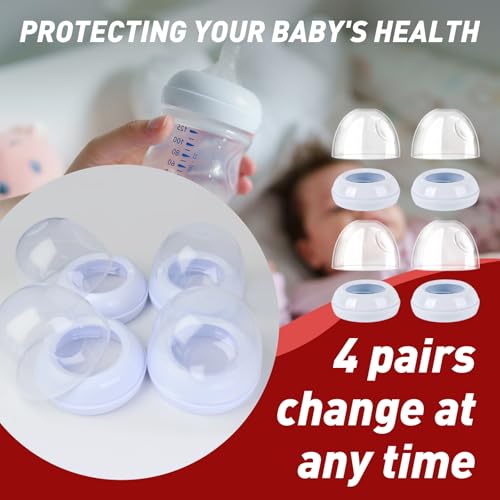 FixlyFido 4-Pack Baby Bottle Rings and Caps for Philips Natural Bottles, Replacement Screw Ring Collars, Baby Bottle Nipple Rings for Natural Plastic and Glass Bottles - Image 3