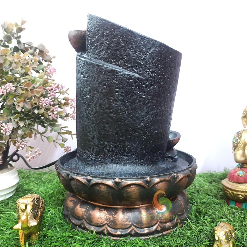 DECORION ™ Decorative Water Fountain for Home Décor, Office, Indoor & Outdoor, Garden, Puja Room, Vaastu, Reception, Spa, Gifting. (Golden Buddha D - 058) - Image 4