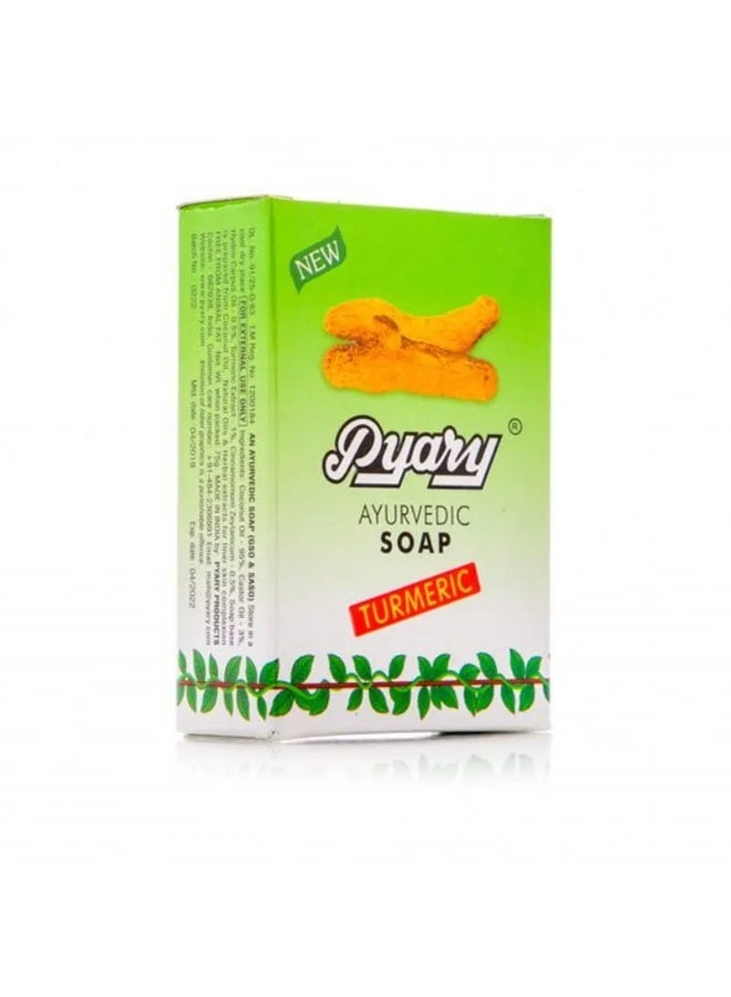 Pyary Turmeric Ayurvedic Soap 75g X 6Pcs - Image 2