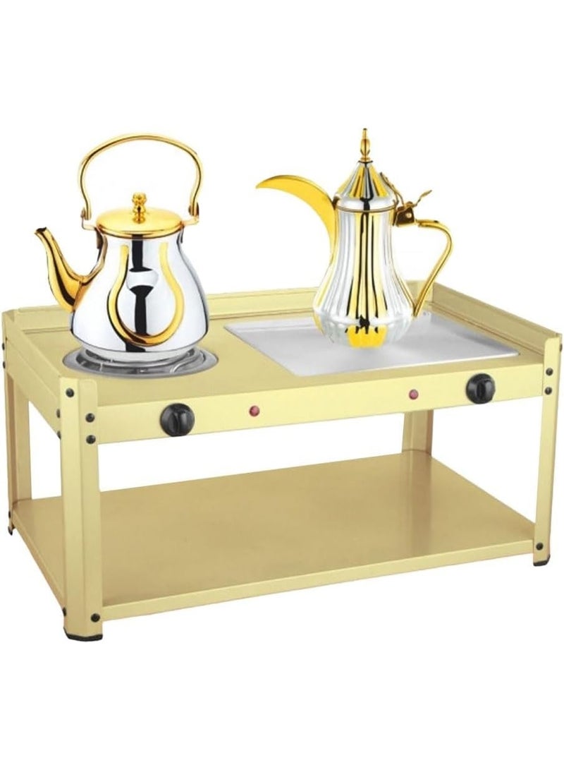 ال سي سخان كهربائي للقهوة والشاي بقوة 1250 واط - ذهبي - Image 1