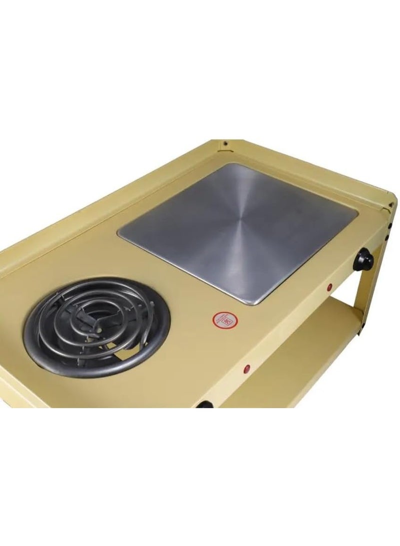 ال سي سخان كهربائي للقهوة والشاي بقوة 1250 واط - ذهبي - Image 2