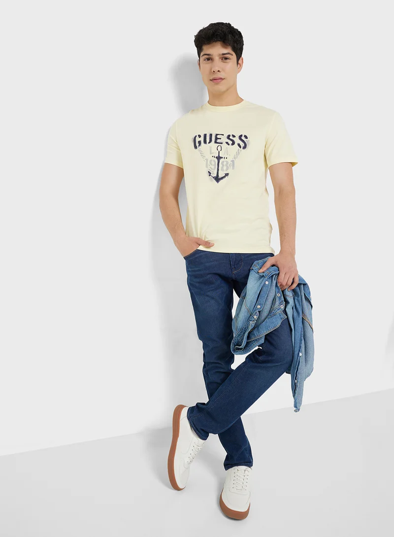 GUESS Short Sleeve Crew Neck T-Shirt