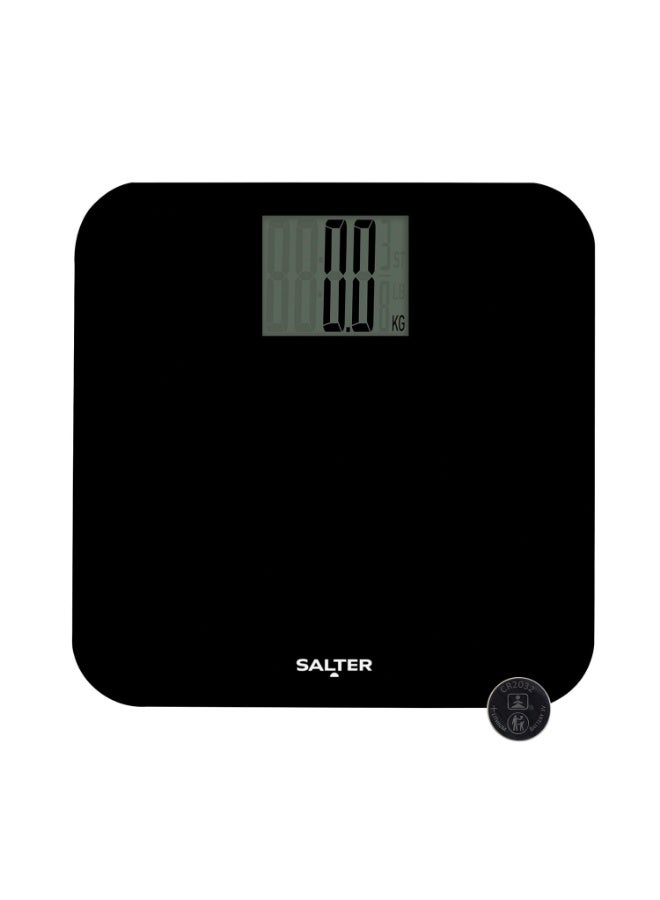 سالتر ميزان حمام رقمي من سالتر، سعة قصوى 250 كجم - شاشة سهلة القراءة، منصة كبيرة لمزيد من مساحة القدم، سهل الارتداء لقراءة الوزن فورًا، تغذية السجاد لضمان الدقة على الأرضيات غير المستوية - أسود - Image 2