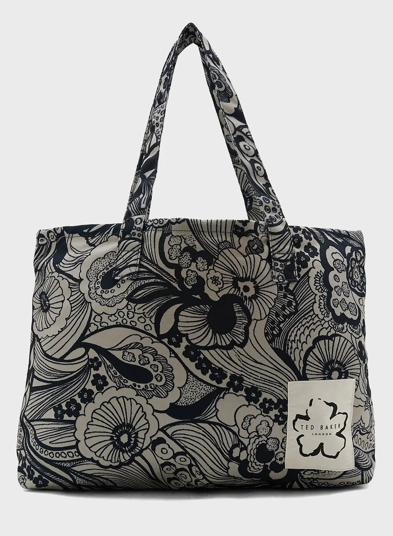 Ted Baker Talan Bloom Floral Canvas Tote
