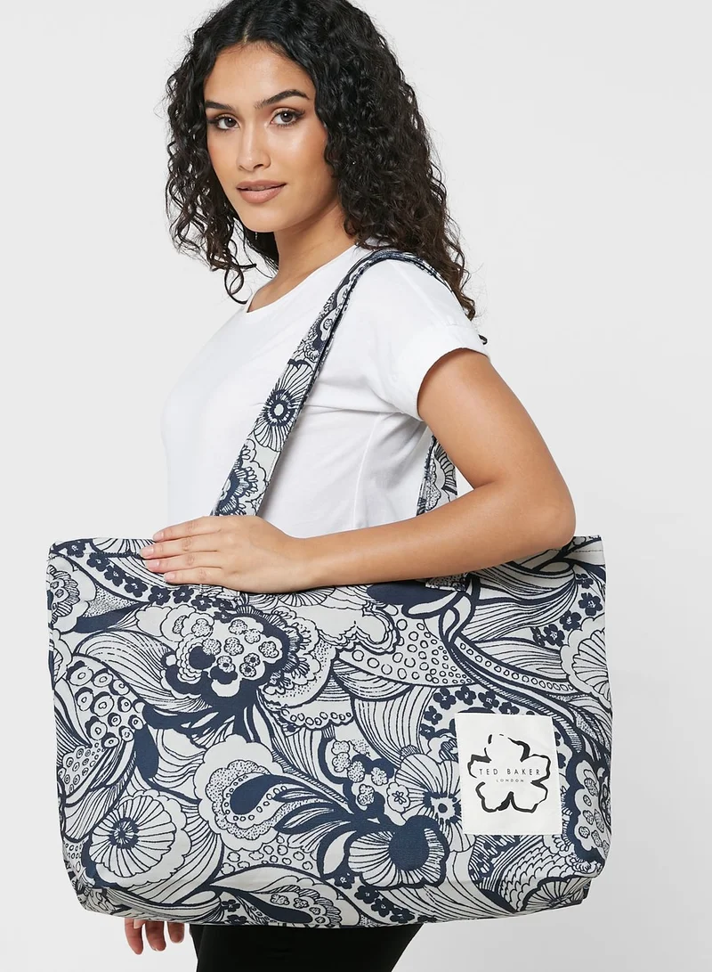 Ted Baker Talan Bloom Floral Canvas Tote