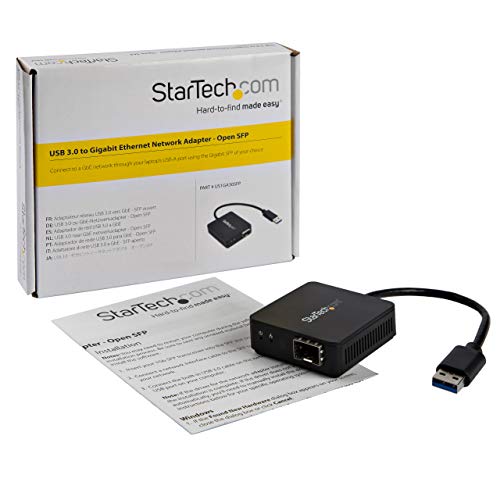 StarTech.com USB to Fiber Optic Converter - Open SFP - 1000BASE-SX/LX - Windows/Mac/Linux - USB 3.0 Ethernet Adapter - Network Adapter - Image 4