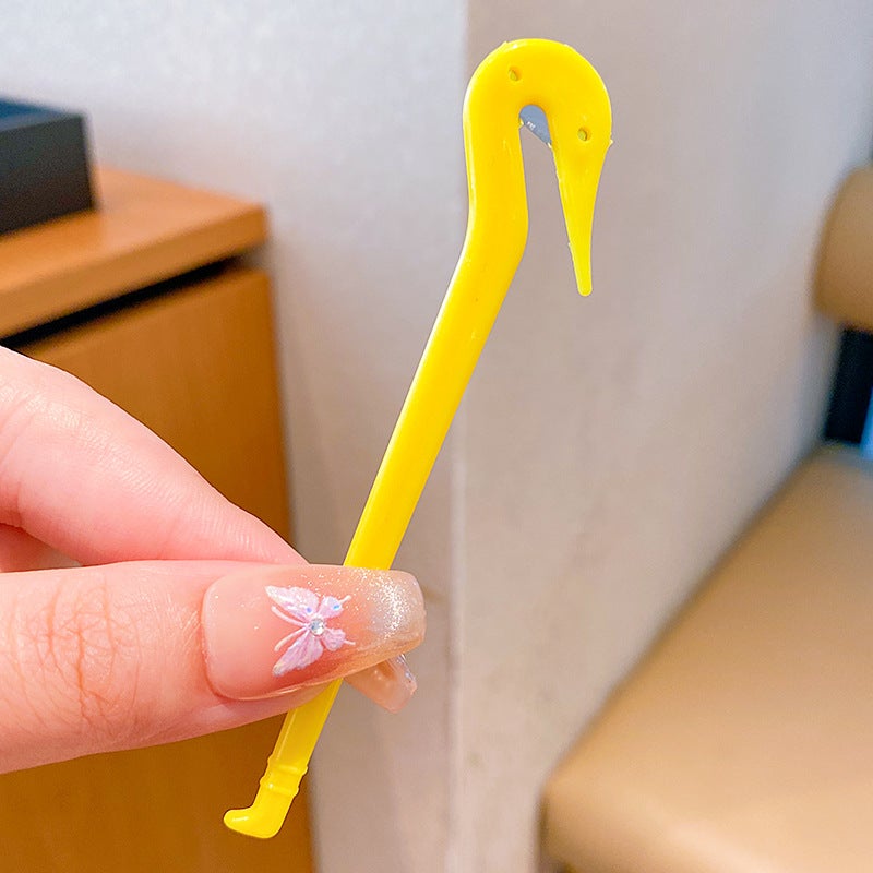 Loquat Portable Kids Hair Ties Removal Tool 1#Yellow hair removal hook