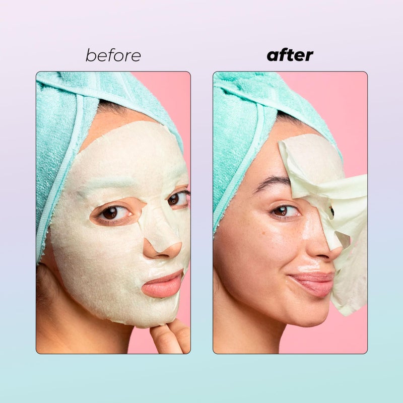 Vitamasques Korean Collagen Face Mask - Hydrating & Moisturizing Korean Sheet Mask with Lychee & Hyaluronic Acid â€“ Vegan Facial Skincare for Firming, Plumping & Skin Care - 7 Pack - Image 3