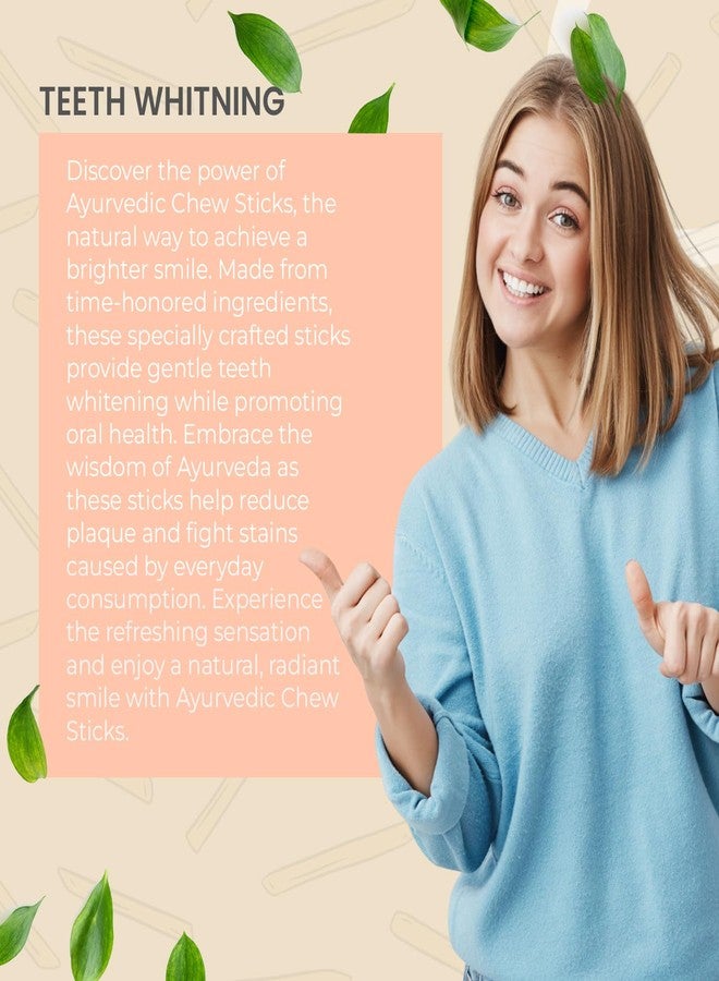 دايل أودري أعواد مضغ ديل أودري الأيورفيدية | أعواد جذر عرق السوس الطبيعية للبشر | فرشاة أسنان عضوية لتبييض الأسنان، وصحة الفم، وانتعاش النفس | مسواك خالي من السكر للأسنان | عبوة من 10 قطع (1.4 أونصة) - Image 4