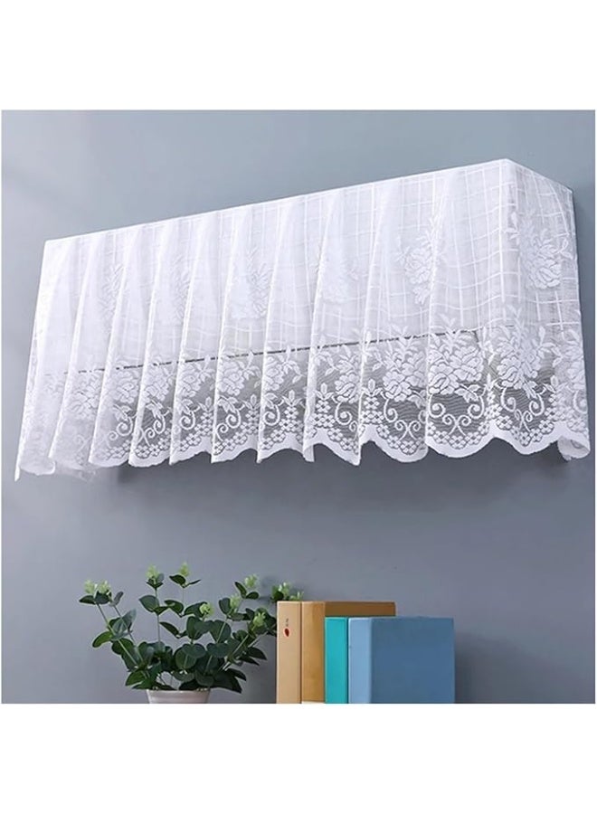 بيت الشاي غطاء مكيف الهواء، عاكس هواء مكيف الهواء، واقي مكيف الهواء المقاوم للغبار للوحدات المثبتة على الحائط حتى 94 سم، مضاد للضربات المباشرة وحماية من البعوض، ملاءمة مرنة، يعمل أثناء تشغيل مكيف الهواء - Image 3