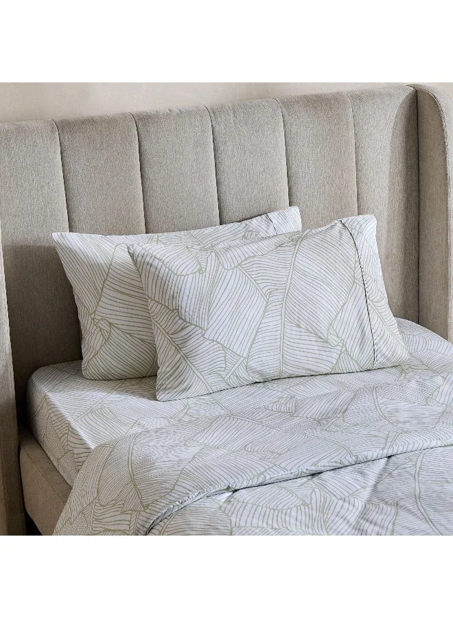 Home Box Malta-Musa 3-Piece Printed Cotton Twin Duvet Cover Set - 150x220 cm