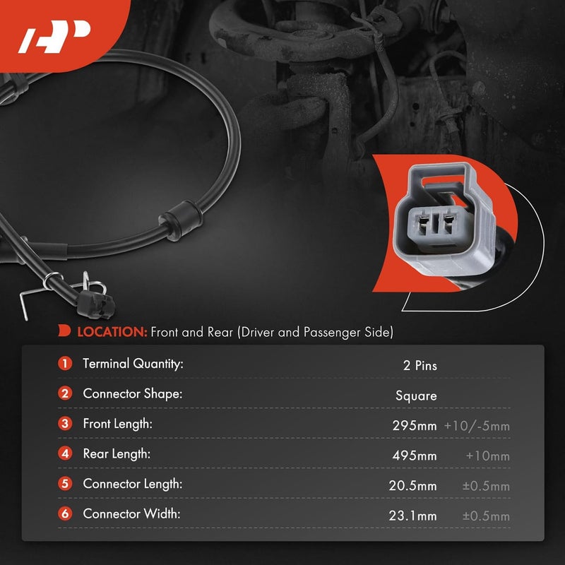 A-Premium أجهزة استشعار تآكل وسادات الفرامل A-Premium لسيارات لكزس LS430 - Image 2