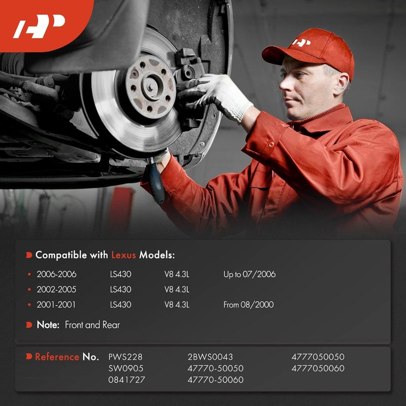 A-Premium أجهزة استشعار تآكل وسادات الفرامل A-Premium لسيارات لكزس LS430 - Image 3