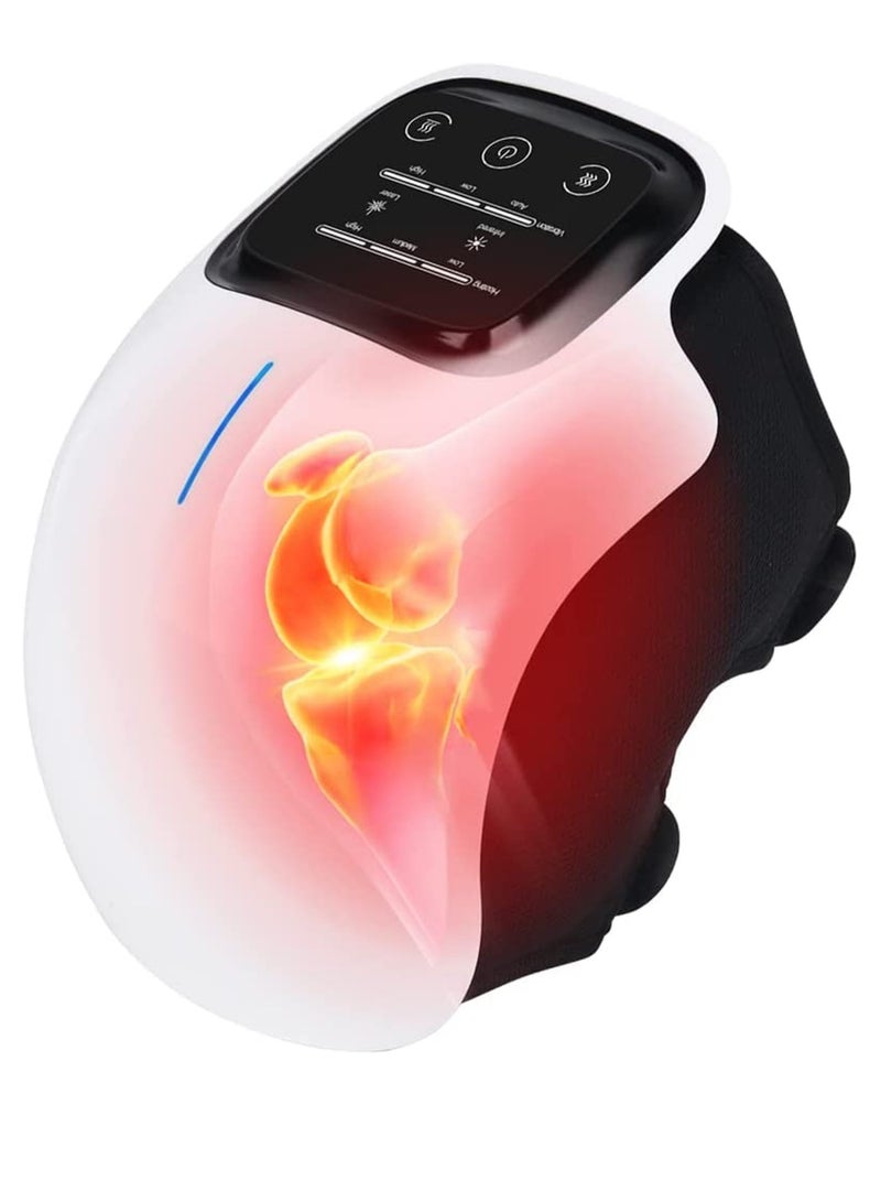 Generic Knee Massager with Heat and Kneading for Pain Relief Infrared Heated Vibration Physiotherapy for Arthritis Massager Cramps and Joint Warmer Rechargeable LED Display - Image 1