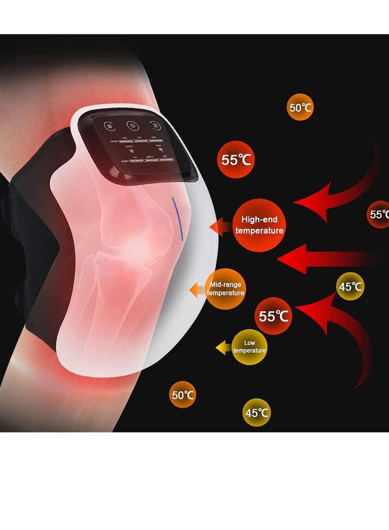 Generic Knee Massager with Heat and Kneading for Pain Relief Infrared Heated Vibration Physiotherapy for Arthritis Massager Cramps and Joint Warmer Rechargeable LED Display - Image 3
