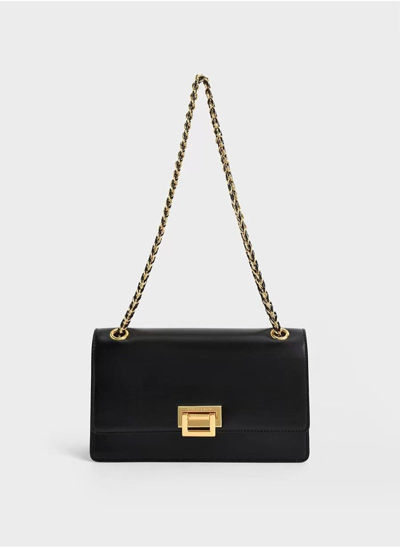 Charles & Keith - Charles & Keith Chain Small Square Bag Shoulder Bag Crossbody Bag - Image 1