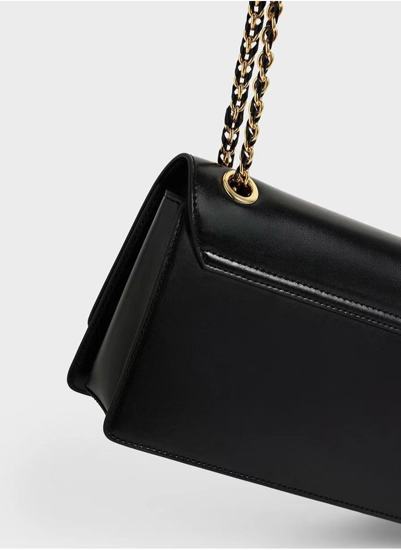Charles & Keith - Charles & Keith Chain Small Square Bag Shoulder Bag Crossbody Bag - Image 1