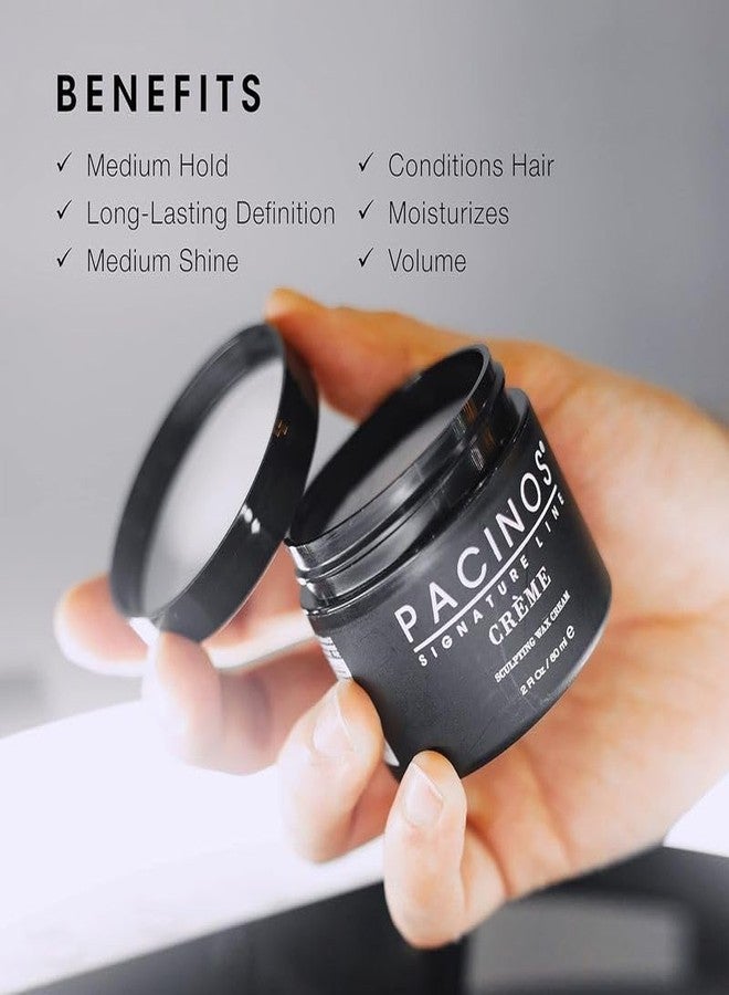 Pacinos Creme Hair Sculpting Wax Cream - Water Soluble Medium Shine Styling Cream - Image 2