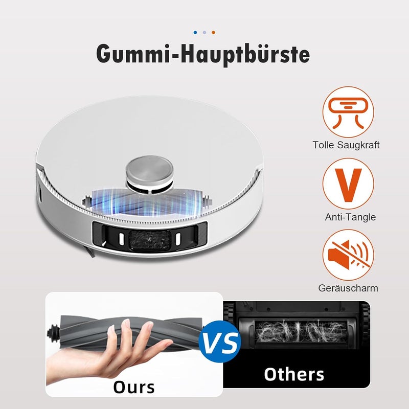 Alloytool قطعتان من ملحقات الفرشاة الرئيسية لـ Dreame X40 Ultra / L10s Ultra / L40 Ultra / L10s Ultra / L10s Ultra Gen 2 / L10s Pro Ultra Heat / D10 Plus Gen 2، فرش استبدال مطاطية - Image 3