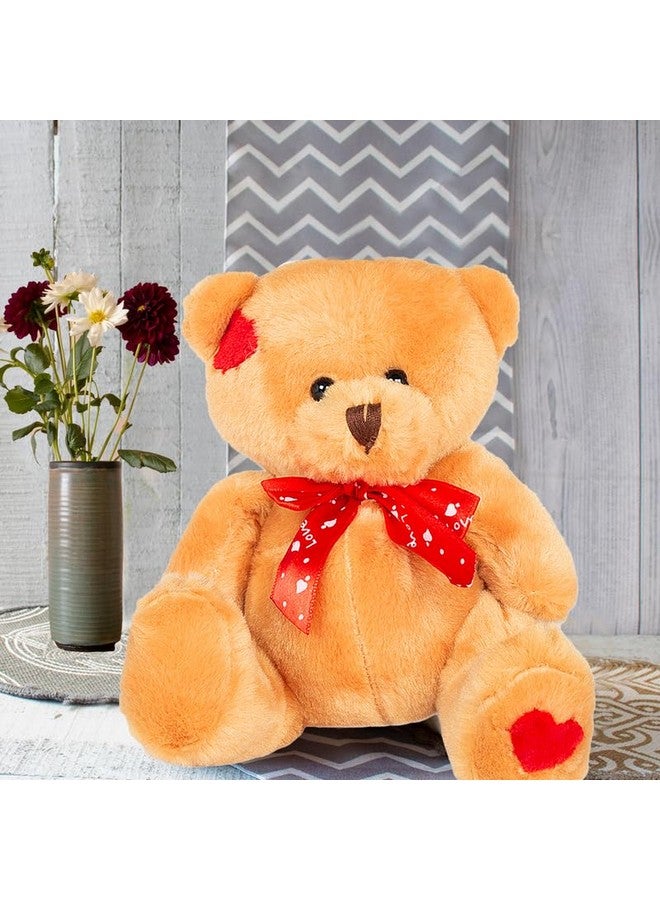 ARCHIES Plush Soft Toy Bear with Red Ribbon (15 Cm) - Brown | Romantic Gifts | Perfect Gifting Item for Valentines Day | Romantic Gift for Girlfriend, Boyfriend, Couples 055593_Brown - Image 4