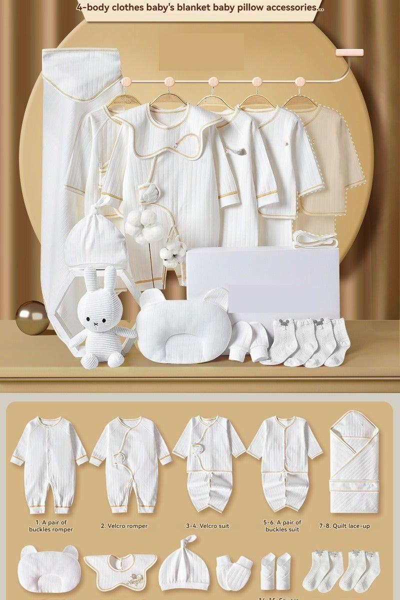 إم مياويان طقم هدايا ملابس للأطفال حديثي الولادة – مثالي للمواليد الجدد والرضع من عمر شهر إلى 6 أشهر | صندوق هدايا متكامل لمستلزمات الأطفال - Image 1