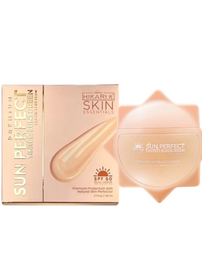 HIKARI SKIN ESSENTIALS SUN PERFECT TINTED SUNSCREEN SPF 50 PA++++ 50 ml - Image 1